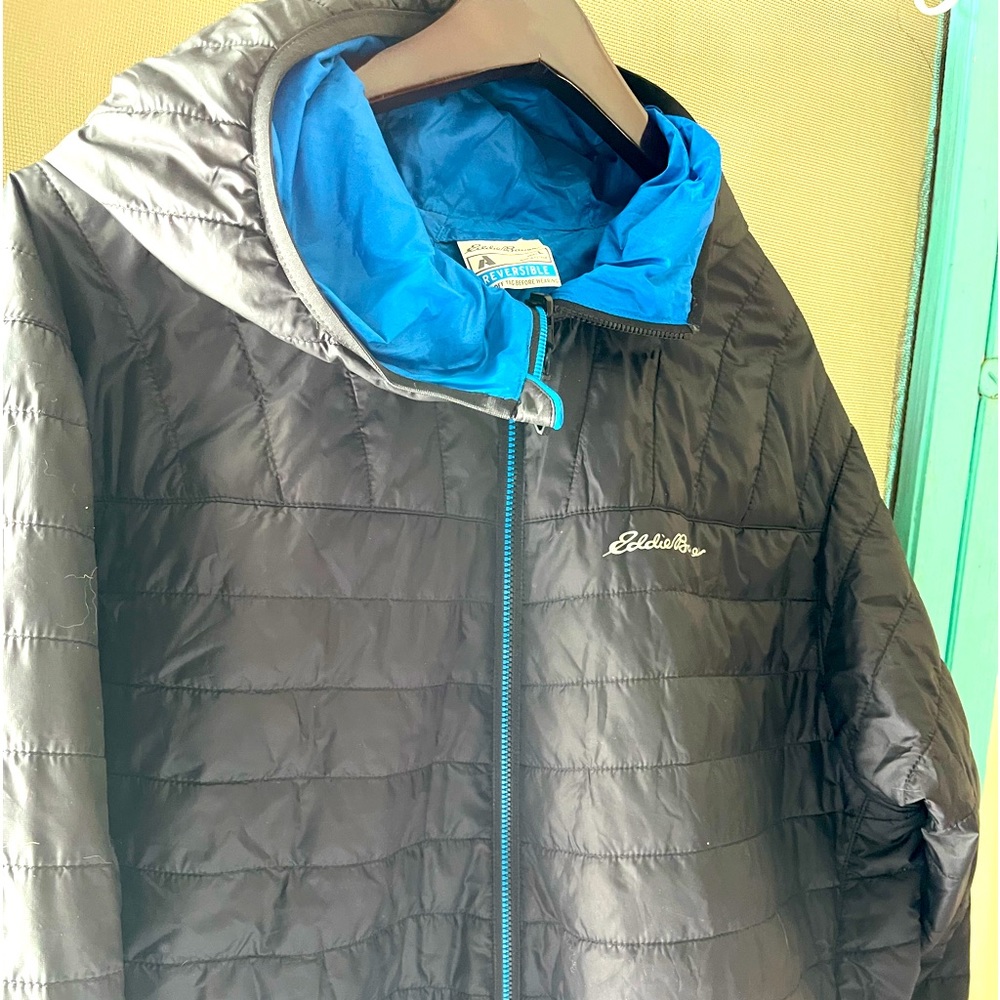Eddie Bauer FIRST Ascent Reversible Light Puffy Jacket Men’s Large.  Never used.